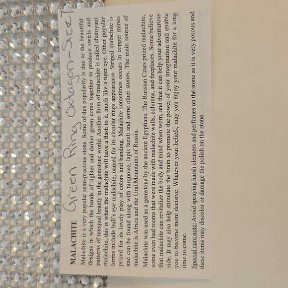 Ring, Crystal, Malachite - Picture 3 of 4